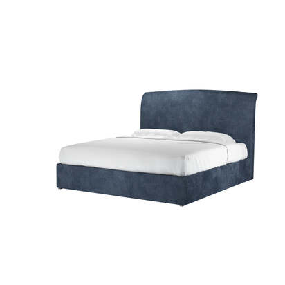 Thea Super King Ottoman Bed in North Sea Aquaclean Clever Canvas