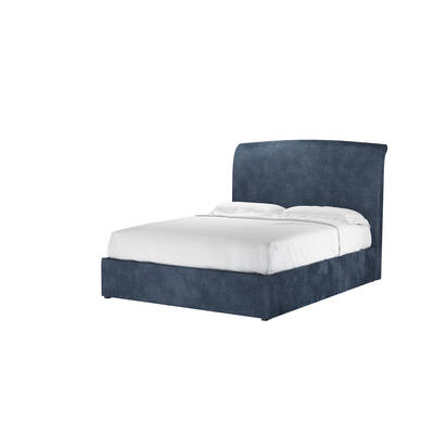 Thea King Ottoman Bed in North Sea Aquaclean Clever Canvas