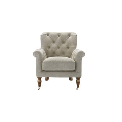 Poppy Armchair in Sand Aquaclean Clever Canvas