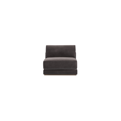 Sloane Medium Single Unit (no arms) in Shale Aquaclean Clever Velvet