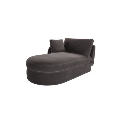 Ren LHF Storage Chaise Unit in Shale Aquaclean Clever Velvet