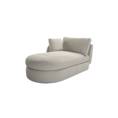 Ren LHF Storage Chaise Unit in Stoneware Easy Cotton