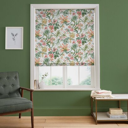 Made To Measure - Tesronto Day Roman Blind White Blinds Plain Blinds Graham & Brown