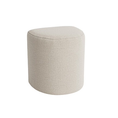 Loaf Small Square Poppet Stool in Cream House Fabric - Thatch