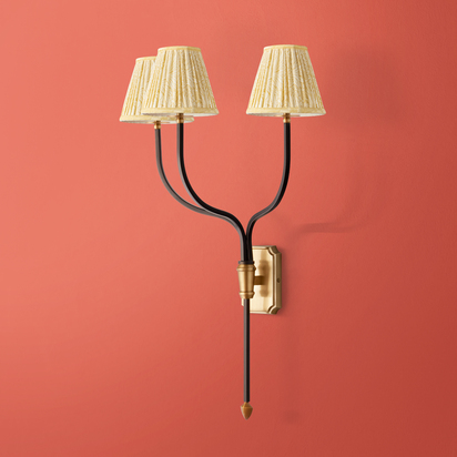 Triple Besidem wall fitting in antique brass