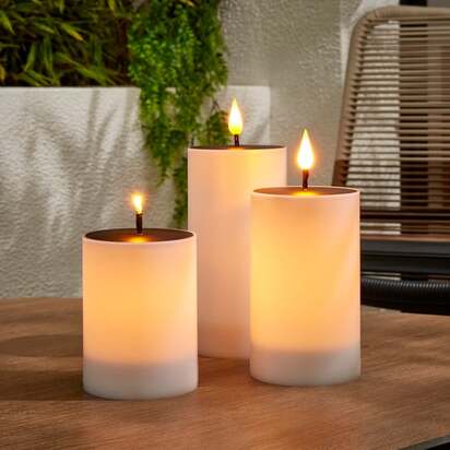 Set of 3 LED Solar Candles