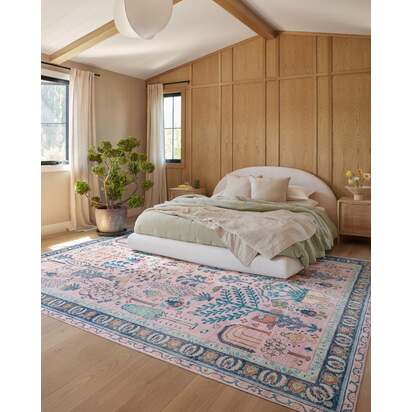 Julietta Soft Pink Rug by Anthropologie - 90 x 150 cm - All-In-One Rug