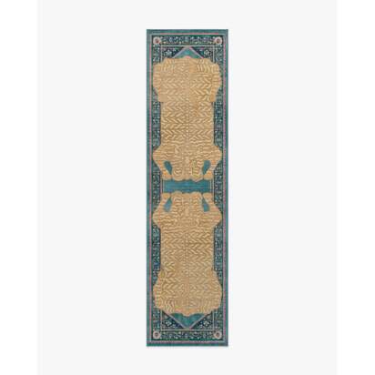 Tigris Blue Rug by Anthropologie - 75 x 305 cm - All-In-One Rug