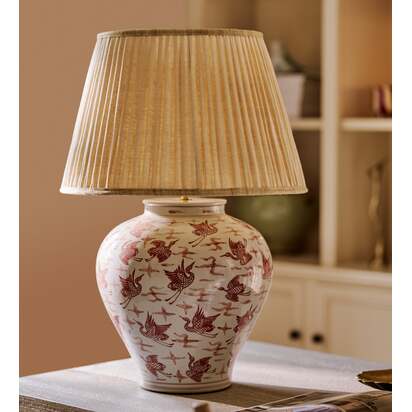 OKA | Changshou Table Lamp Base - Red | Table Lamp