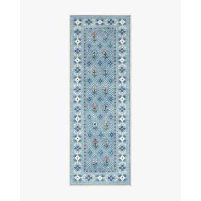 Ella Slate Blue Rug by Anthropologie - 75 x 215 cm - All-In-One Rug