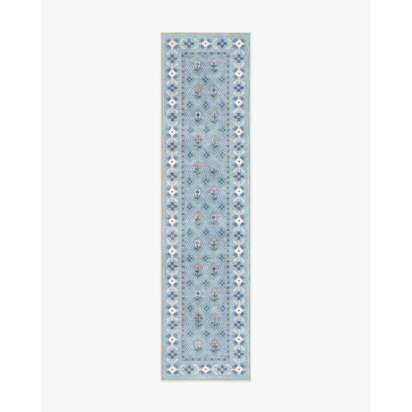 Ella Slate Blue Rug by Anthropologie - 75 x 305 cm - All-In-One Rug