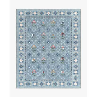 Ella Slate Blue Rug by Anthropologie - 200 x 290 cm - All-In-One Rug