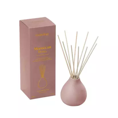 Osmology by Aery Moroccan Rose Reed Diffuser, 200ml Purple | H23 x W8.70 x D8.70cm