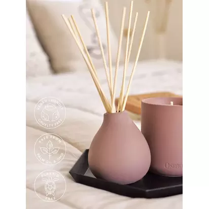 Osmology by Aery Moroccan Rose Reed Diffuser, 200ml Purple | H23 x W8.70 x D8.70cm