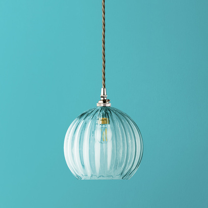 Regular Pumpkin glass shade in clear glass