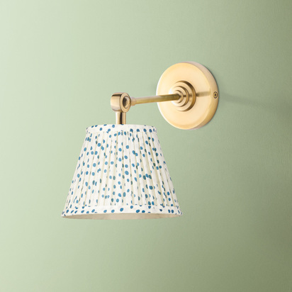 Elbow wall fitting IP44 in antique brass