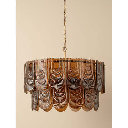 Selmes - smoked amber chandelier