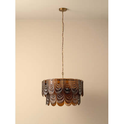 Selmes - smoked amber chandelier