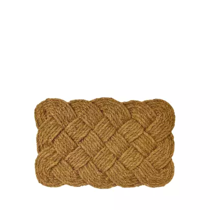 John Lewis Woven Knot Door Mat, Natural Natural | 45 x 75cm