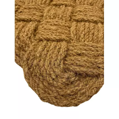 John Lewis Woven Knot Door Mat, Natural Natural | 45 x 75cm