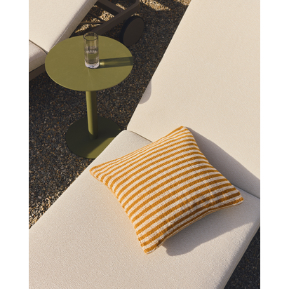 Dirome orange striped 100% PET cushion cover 45 x 45cm