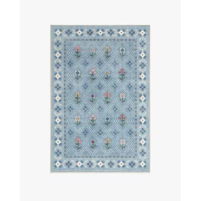 Ella Slate Blue Rug by Anthropologie - 120 x 185 cm - All-In-One Rug