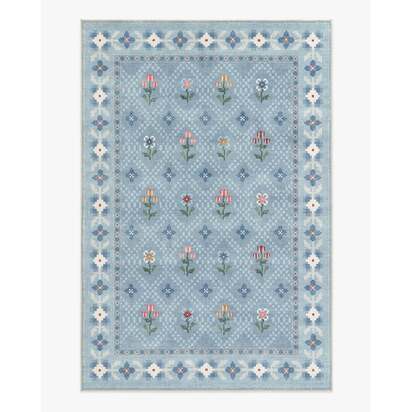 Ella Slate Blue Rug by Anthropologie - 185 x 275 cm - All-In-One Rug