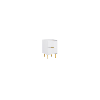 Zara 2 Drawer Fluted Bedside