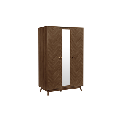 Herringford 3 Door  Wardrobe With Mirror