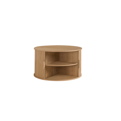 Axel Round Fluted Coffee Table with Storage