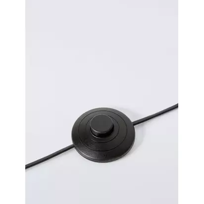 John Lewis Scalloped Drum Shade Walnut Wood Base Floor Lamp, Natural Natural | H159 x Dia.45.7cm