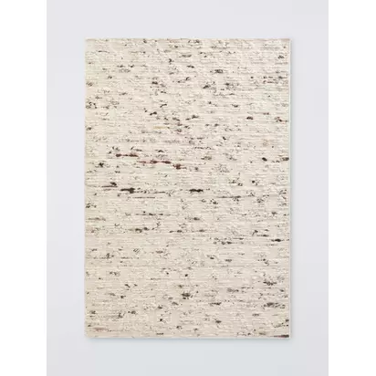 John Lewis Brook Chunky Hand Woven Wool Rich Rug, Natural Natural | L240 x W170 x D1.5cm