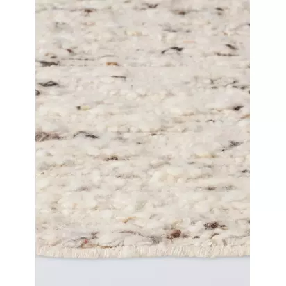 John Lewis Brook Chunky Hand Woven Wool Rich Rug, Natural Natural | L240 x W170 x D1.5cm