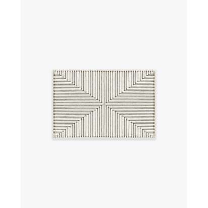 Inkdrop Camel & Ivory Flatwoven Rug by Jonathan Adler - 60 x 90 cm - Rug + Pad System