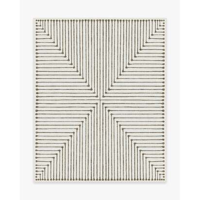 Inkdrop Camel & Ivory Flatwoven Rug by Jonathan Adler - 245 x 305 cm - Rug + Cushioned Pad System