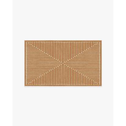 Inkdrop Copper Flatwoven Rug by Jonathan Adler - 90 x 150 cm - Rug + Cushioned Pad System