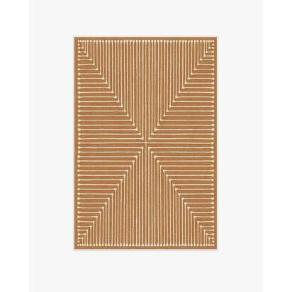 Inkdrop Copper Flatwoven Rug by Jonathan Adler - 120 x 185 cm - Rug + Cushioned Pad System