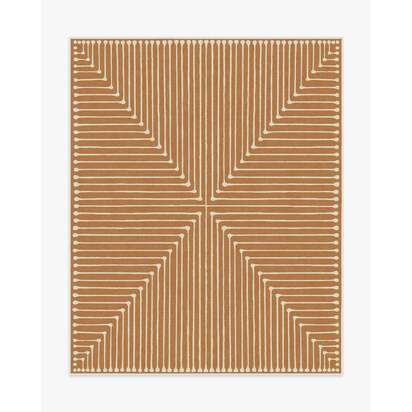 Inkdrop Copper Flatwoven Rug by Jonathan Adler - 245 x 305 cm - Rug + Cushioned Pad System
