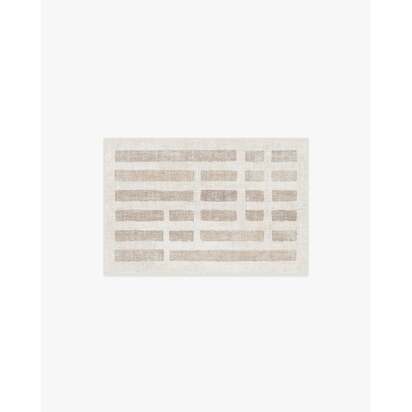 Laine Ivory & Natural Flatwoven Rug - 60 x 90 cm - Rug + Pad System