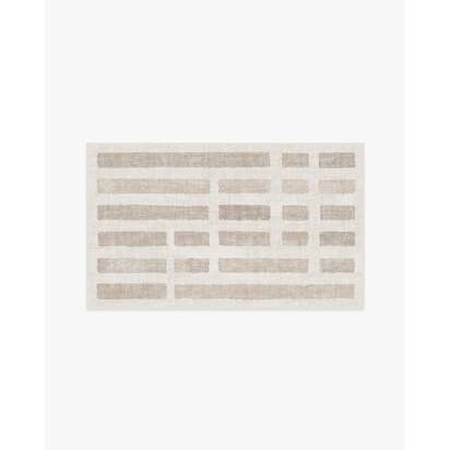 Laine Ivory & Natural Flatwoven Rug - 90 x 150 cm - Rug + Cushioned Pad System