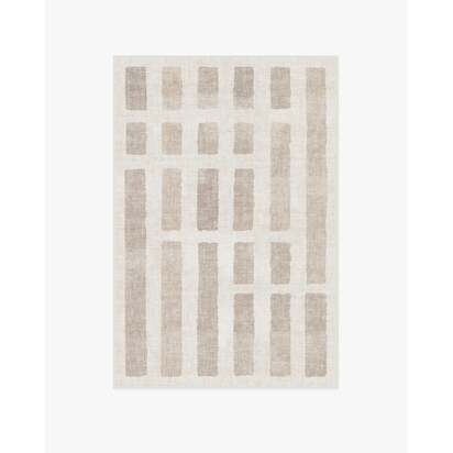 Laine Ivory & Natural Flatwoven Rug - 120 x 185 cm - Rug + Cushioned Pad System