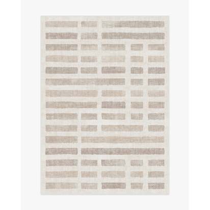 Laine Ivory & Natural Flatwoven Rug - 150 x 215 cm - Rug + Cushioned Pad System