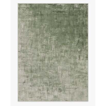Impasto Sage Green Flatwoven Rug - 305 x 425 cm - Rug + Pad System