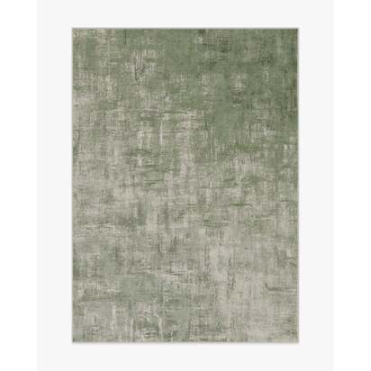 Impasto Sage Green Flatwoven Rug - 150 x 215 cm - Rug + Cushioned Pad System