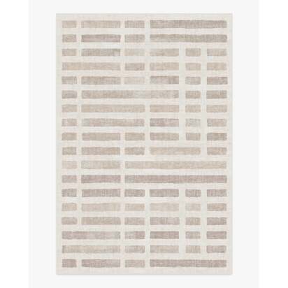Laine Ivory & Natural Flatwoven Rug - 200 x 290 cm - Rug + Cushioned Pad System