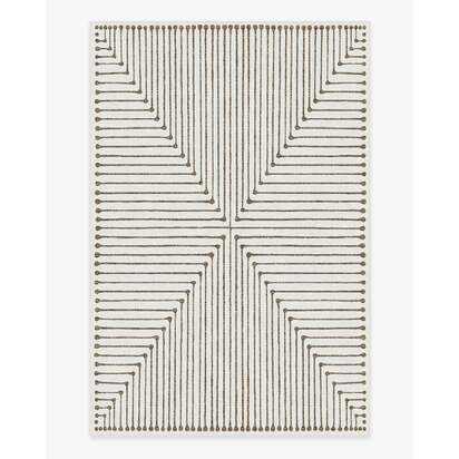 Inkdrop Camel & Ivory Flatwoven Rug by Jonathan Adler - 200 x 290 cm - Rug + Cushioned Pad System