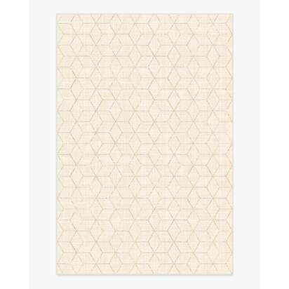 Prisma Cream Flatwoven Rug - 185 x 275 cm - Rug + Cushioned Pad System