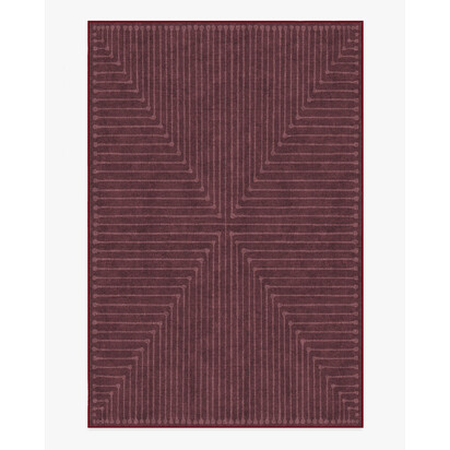 Inkdrop Burgundy Flatwoven Rug by Jonathan Adler - 200 x 290 cm - Rug + Pad System