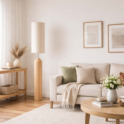 Tova Wooden Floor Lamp