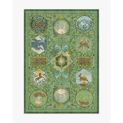 Woodland Wanderer Green Flatwoven Rug - 150 x 215 cm - Rug + Pad System